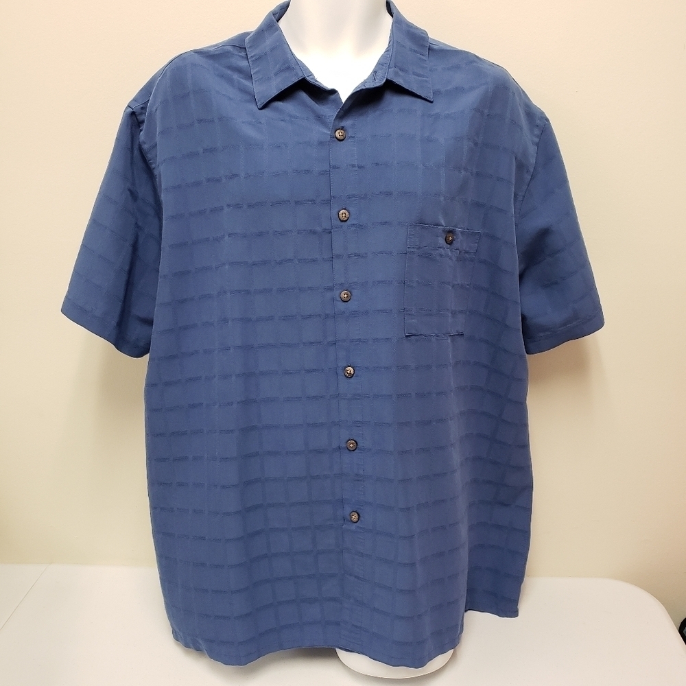 Moda Campia Mens Blue Button Shirt Size XXL
